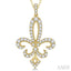 Fleur De Lis Diamond Pendant