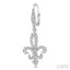 Fleur De Lis Diamond Earrings
