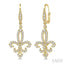 Fleur De Lis Diamond Earrings