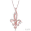 Fleur De Lis Diamond Pendant