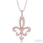 Fleur De Lis Diamond Pendant