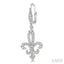 Fleur De Lis Diamond Earrings