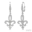 Fleur De Lis Diamond Earrings