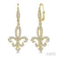 Fleur De Lis Diamond Earrings