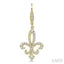 Fleur De Lis Diamond Earrings