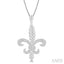 Fleur De Lis Diamond Pendant
