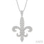 Fleur De Lis Diamond Pendant