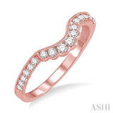 1/5 Ctw Round Cut Diamond Wedding Band in 14K Rose Gold