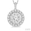 Round Shape Halo Lovebright Essential Diamond Pendant