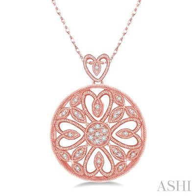Circular Heart Diamond Fashion Pendant