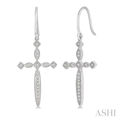 Cross Diamond Fashion Earrings