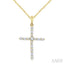 Cross Baguette Diamond Fashion Pendant