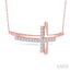 Sideway Cross Diamond Fashion Pendant
