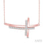 Sideway Cross Diamond Fashion Pendant