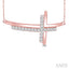 Sideway Cross Diamond Fashion Pendant