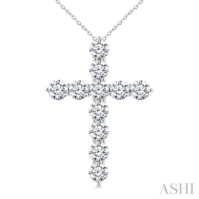 11 Stone Cross Diamond Fashion Pendant