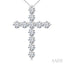 11 Stone Cross Diamond Fashion Pendant
