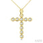 11 Stone Cross Diamond Fashion Pendant