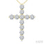 11 Stone Cross Diamond Fashion Pendant