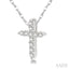 Cross Petite Diamond Fashion Pendant