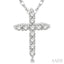 Cross Petite Diamond Fashion Pendant