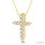 Cross Petite Diamond Fashion Pendant