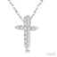 Cross Petite Diamond Fashion Pendant