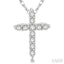 Cross Petite Diamond Fashion Pendant
