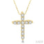 Cross Petite Diamond Fashion Pendant