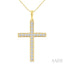 Pave-Set Cross Diamond Fashion Pendant