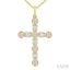 Cross Baguette Diamond Fashion Pendant