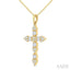 Cross Baguette Diamond Fashion Pendant