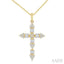 Cross Baguette Diamond Fashion Pendant