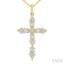 Cross Baguette Diamond Fashion Pendant