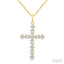 Cross Baguette Diamond Fashion Pendant