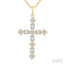 Cross Baguette Diamond Fashion Pendant