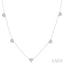 Heart Shape Diamond Station Necklace
