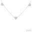 Heart Shape Diamond Station Necklace