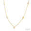 Mixed Shape Bezel Set Diamond Station Necklace