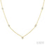Mixed Shape Bezel Set Diamond Station Necklace