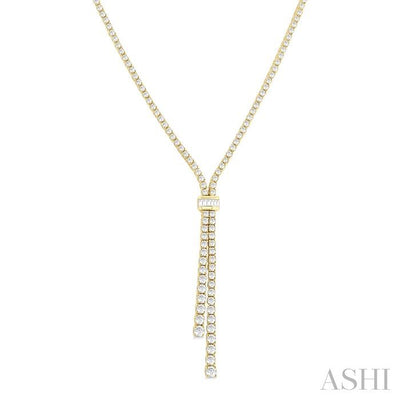 Split Diamond Lariat Y Necklace