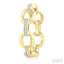 Bold Oval Shape Link Diamond Fashion Hoop Earrings