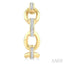 Bold Oval Shape Link Diamond Fashion Hoop Earrings