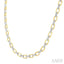 Bold Octagon Shape Link Diamond Fashion Necklace