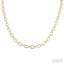 Bold Octagon Shape Link Diamond Fashion Necklace