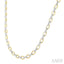 Bold Oval Shape Link Diamond Fashion Necklace