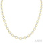 Bold Oval Shape Link Diamond Fashion Necklace