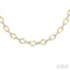 Bold Oval Shape Link Diamond Fashion Necklace