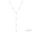 Bezel Set Diamond Station Lariat Y Necklace