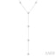 Bezel Set Diamond Station Lariat Y Necklace